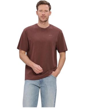 Forét Tops ,Bruin ,Denim Polos T-Shirts Haze T-Shirt Mole - Rood