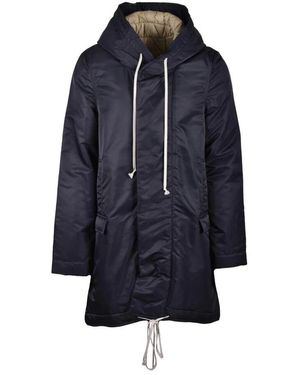Rick Owens Gepolsterte Jacke Mit Reißverschluss Und Druckknöpfen - Blau