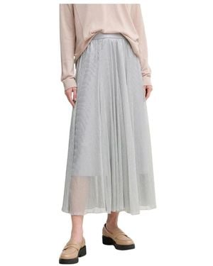 MARC AUREL Rokken ,Blauw ,Polyester Uitlopende Midi Rok - Grijs