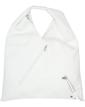 MM6 by Maison Martin Margiela Klassische Japanische Tote-Tasche Mit Verstecktem Verschluss - Weiß