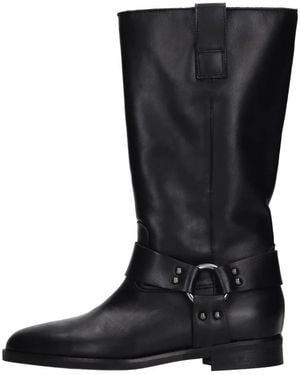 GISÉL MOIRÉ High Boots - Negro