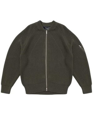 Comme des Garçons Strickjacke Mit Reißverschluss - Grün