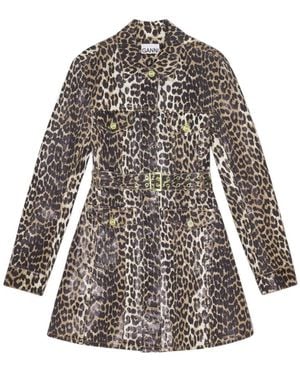 Ganni Shirt Dresses - Brown