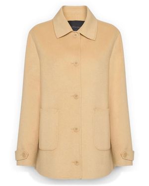 Elena Miro Jassen ,Wol Korte Double Coat - Naturel