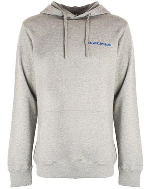 Calvin Klein Hoodies & Sweatvesten ,Grijs ,Katoen Hoodie