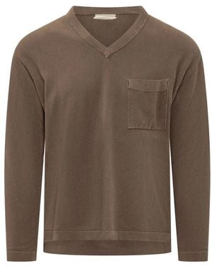 ATOMOFACTORY V-Neck Knitwear - Brown