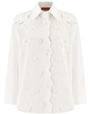 Ermanno Scervino Geborduurde Blouse - Wit