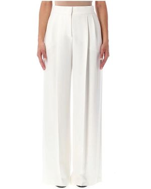 Alberta Ferretti Elegante Wide-Leg Stretch Hose - Weiß
