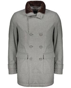 Herno Double-Breasted Coats - Gris