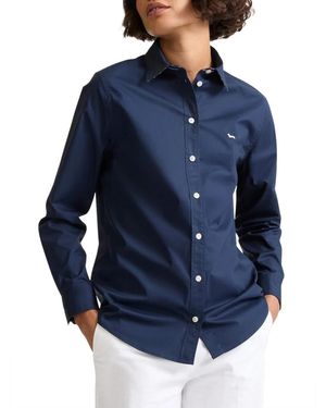 Harmont & Blaine Overhemden ,Blauw ,Katoen Cotton Comfort Shirt