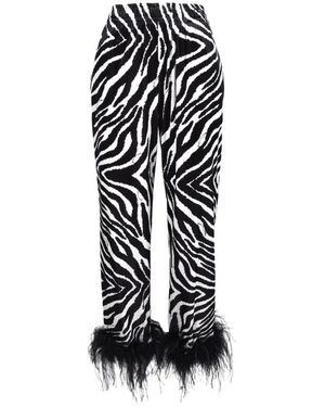Giulia N Couture Pantalones Elegantes Con Tela Elástica, Mujer, Talla - Negro