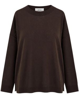 Jucca Rundhals-Strickpullover - Braun