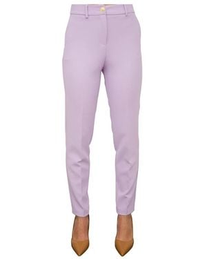 Nenette Slim-Fit Trousers - Purple