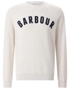 Barbour Hoodies & Sweatvesten ,Grijs ,Katoen Sweatshirts - Wit