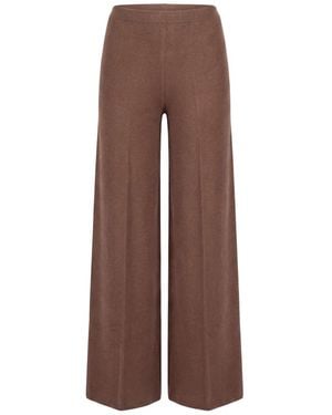 Semicouture Wide Trousers - Marrón