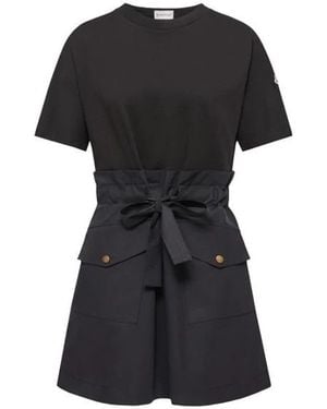 Moncler Abito Hemdblusenkleid - Schwarz