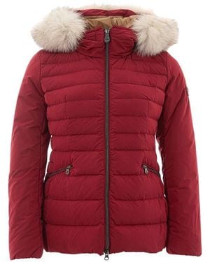Peuterey Steppjacke Mit Pelzkragen - Rot