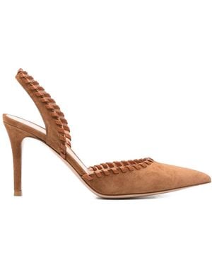 Gianvito Rossi Slingback-Pumps Aus Wildleder - Braun