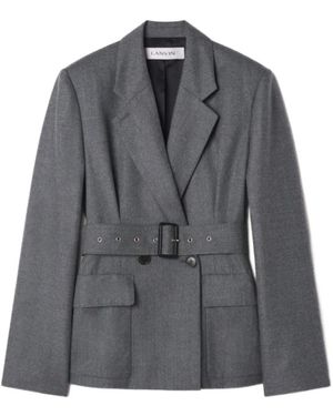 Lanvin Gürtel-Taschenjacke - Grau