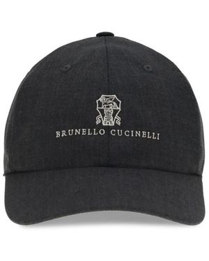 Brunello Cucinelli Logo Baseball Cap - Schwarz