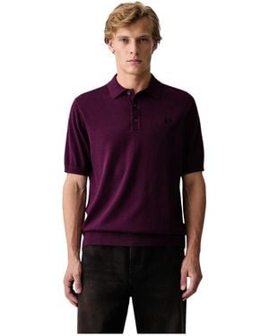 Fred Perry Gekämmter Baumwoll-Polo-Shirt - Lila