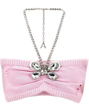 Area Sleeveless Tops - Pink