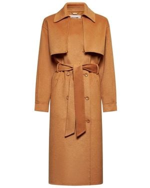 Silvian Heach Trenchcoat Mit Patte Und Gürtel - Braun