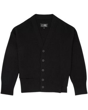 MM6 by Maison Martin Margiela Schwarzer Wollmischung Cardigan