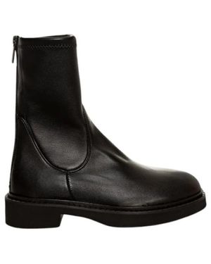 Evaluna Schoenen ,Zwart ,Suède Anfibio Stretch Enkelboot