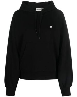 Carhartt Hoodies & Sweatvesten ,Zwart ,Katoen Hooded Casey Sweatshirt