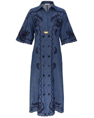 Zimmermann Kleedjes ,Blauw ,Midi Kleedjes