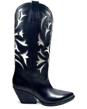 Elena Iachi Cowboy & Biker Boots - Blue