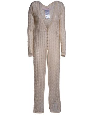 Circus Hotel Long Cardigan - Natur