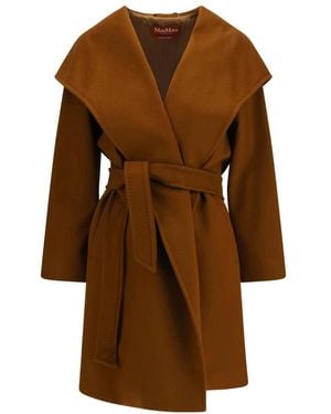 Max Mara Belted Coats - Braun