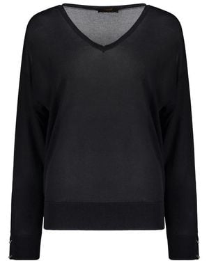 Moorer V-Neck Knitwear - Nero