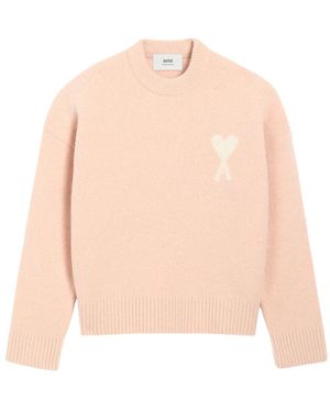Ami Paris De Coeur Rundhals-Pullover - Pink
