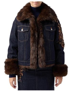 Ermanno Scervino Faux Fur & Shearling Jackets - Nero