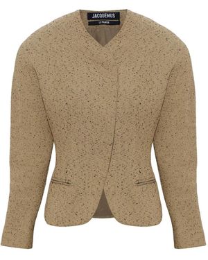 Jacquemus Jassen ,Katoen Mini Ovalo Jas - Groen