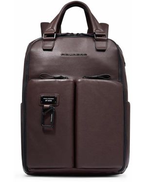 Piquadro Reise-Rucksack Mit Zwei Griffen 15,6" - Braun