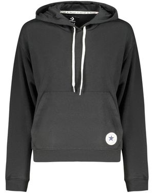 Converse Hoodies & Sweatvesten ,Zwart ,Hoodie Met Lange Mouwen