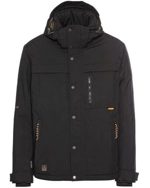 Camel Active Funktionsjacke mit abnehmbarer kapuze - Schwarz