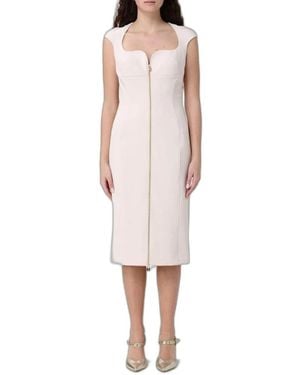 Elisabetta Franchi Zip Sheath Dress - Roze