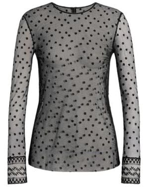 Alberta Ferretti Long Sleeve T-Shirts - Grey