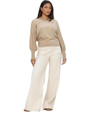 Nukus Jorien Pullover Lurex - Natur