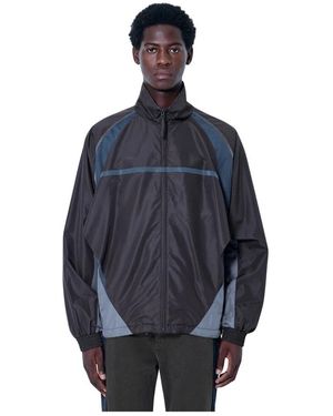 Maison Margiela Contrast Panel Track Jacket - Blauw