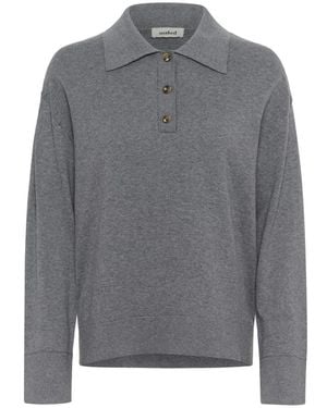 Soaked In Luxury V-Neck Knitwear - Grigio