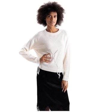 Pinko Trui Met Ronde Hals - Wit