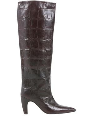 Bronx Heeled Boots - Brown