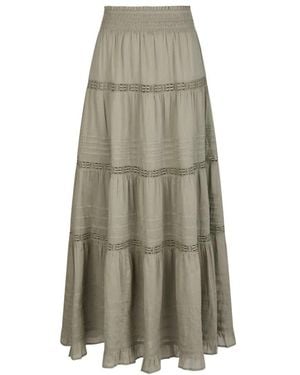Neo Noir Maxi Skirts - Natural
