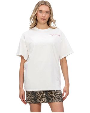Ydence Tops ,Wit ,Linnen T-Shirt Ducks